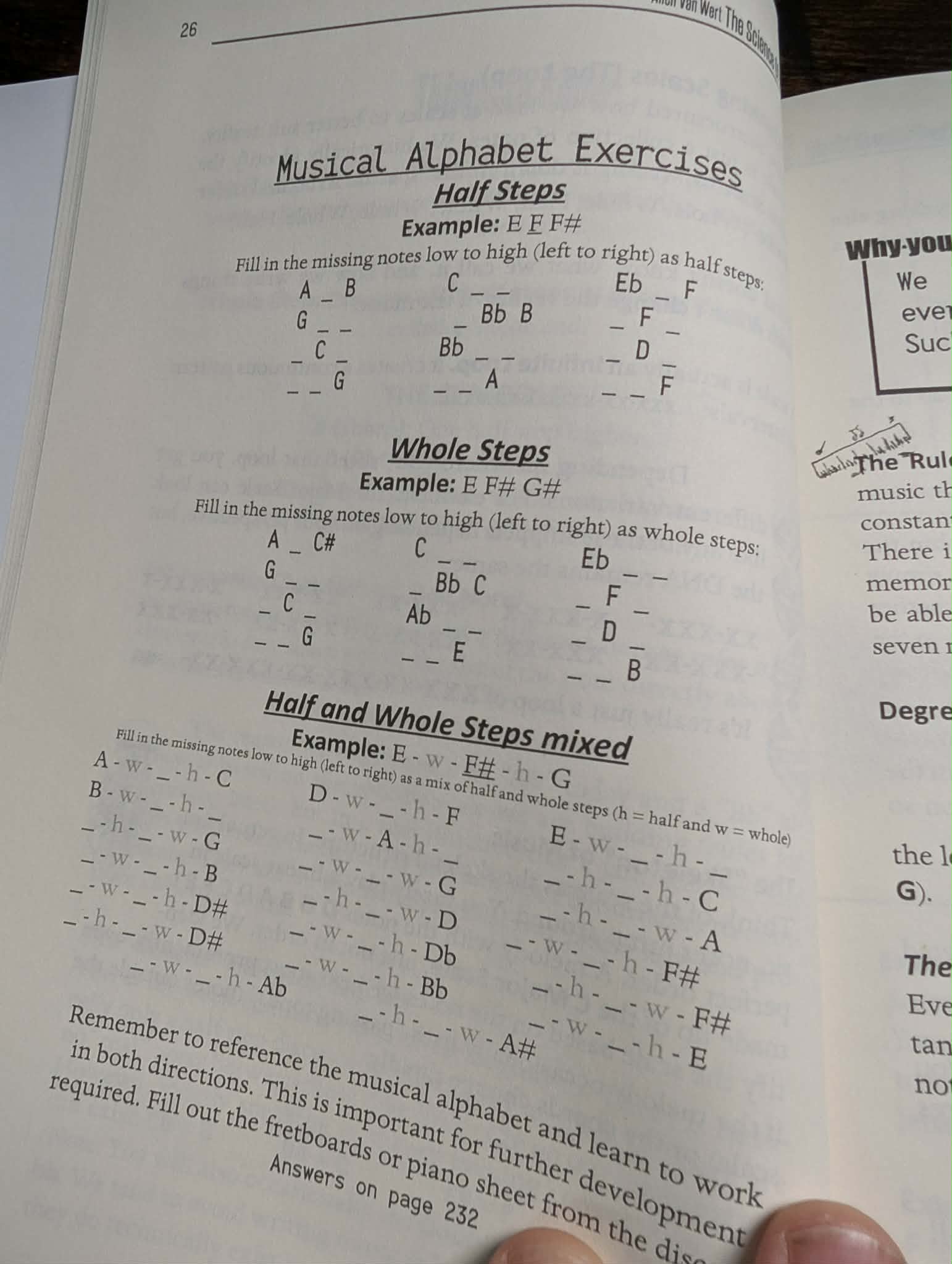 Musical Alphabet Exercises