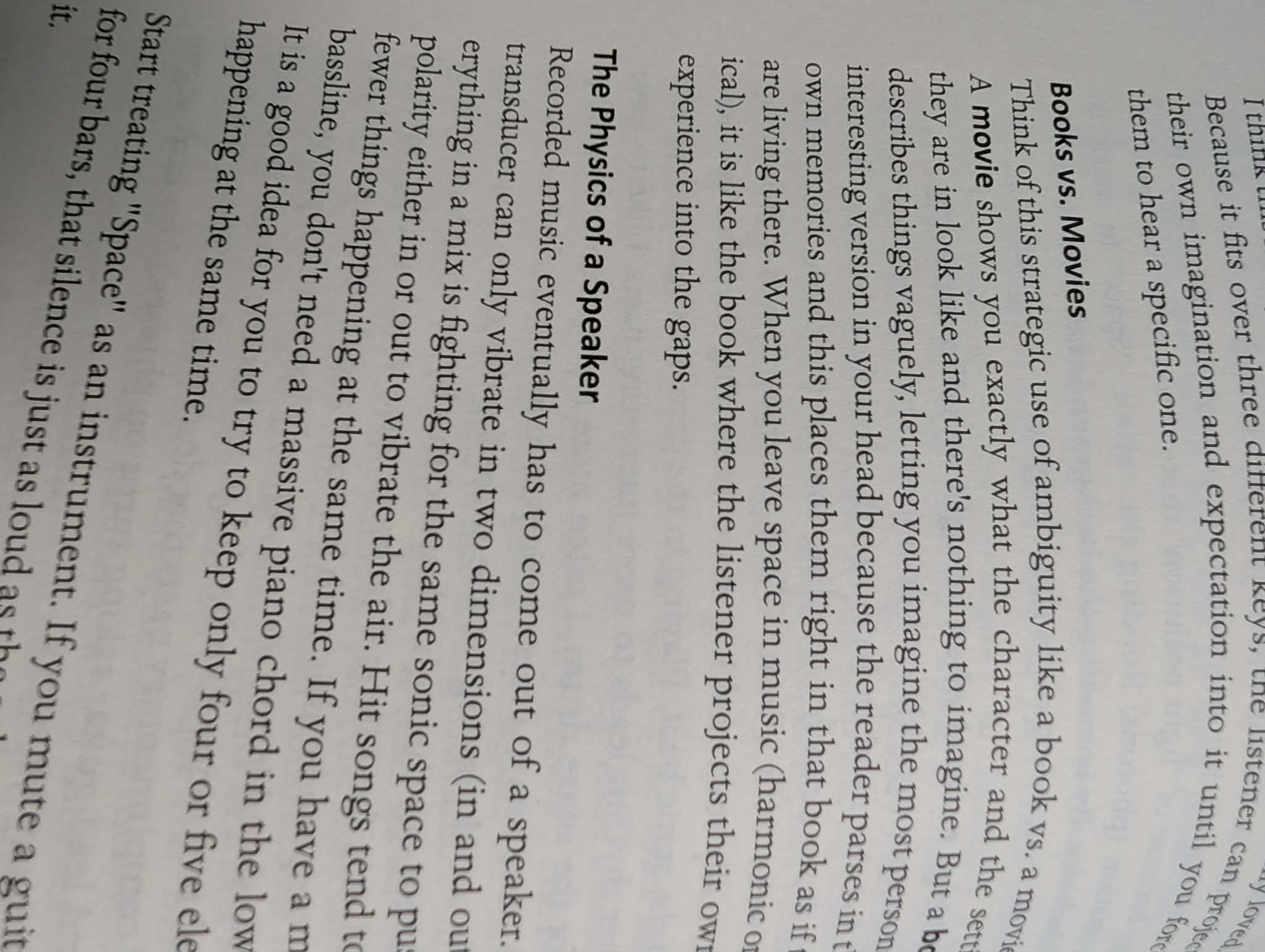 Books vs Movies, Physics of a Speaker